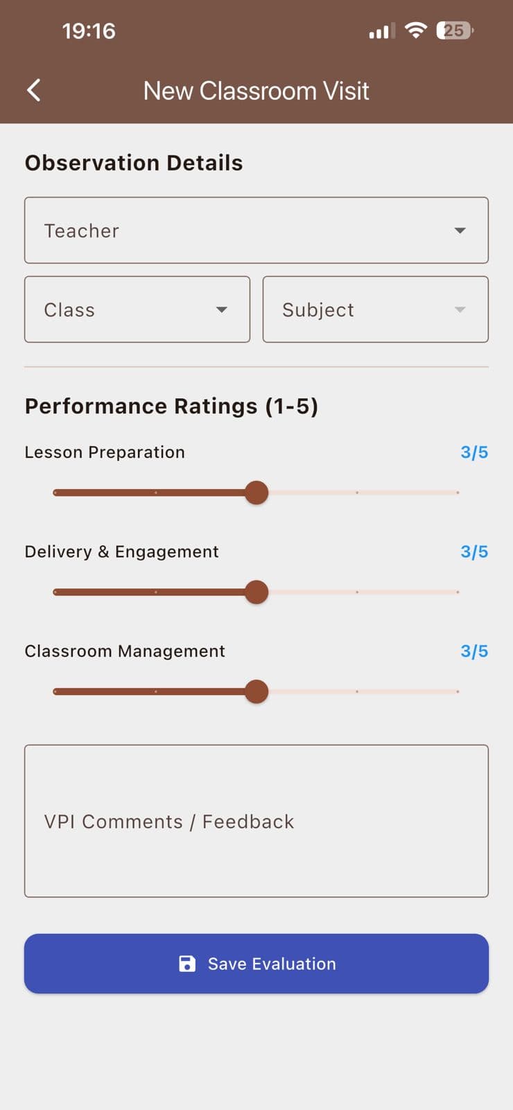 VPI - Academic standards monitoring